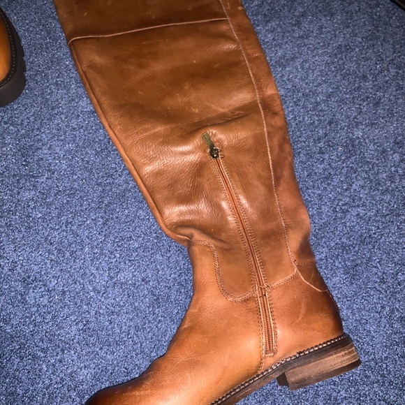 Franco Sarto Womens Haleen Brown Leather Wide Calf Knee-High Boots Boots NWOB. - Picture 6 of 8